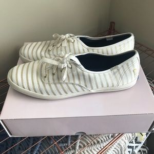 Gold Striped Keds Women’s